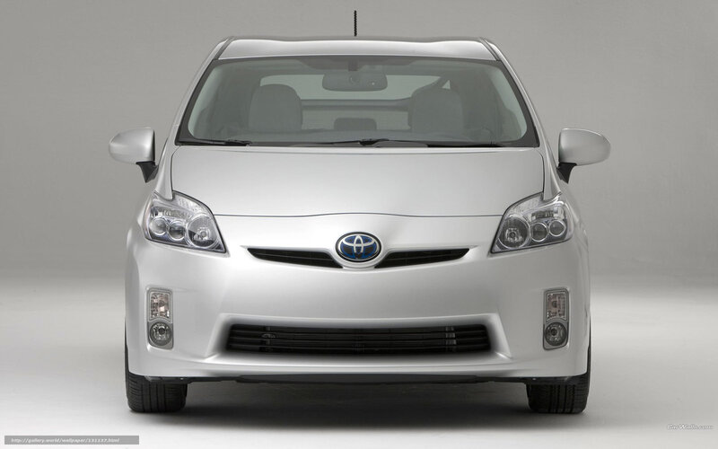 silver toyota prius front view