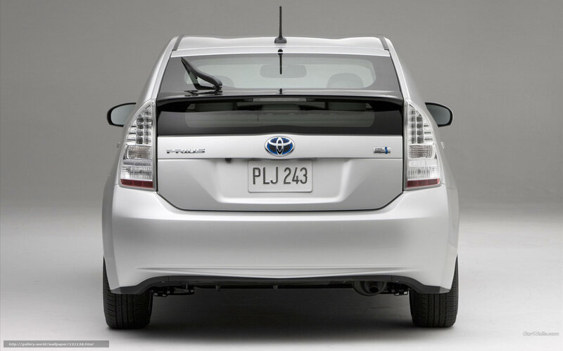 silver toyota prius rear view