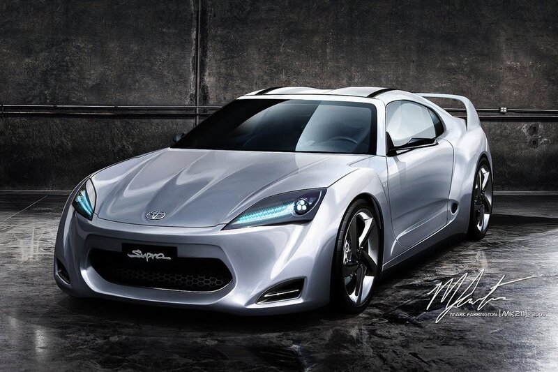 Silver Toyota Supra Concept — Dramatic