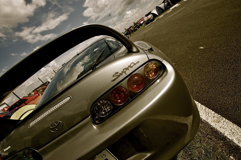 Silver Toyota Supra — Gray