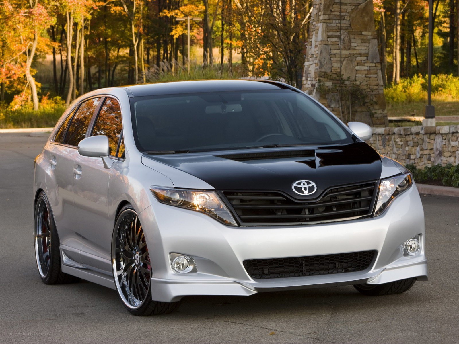 silver toyota venza suv