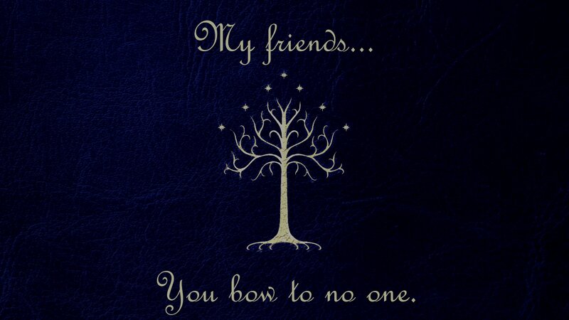 Silver Tree on Blue
