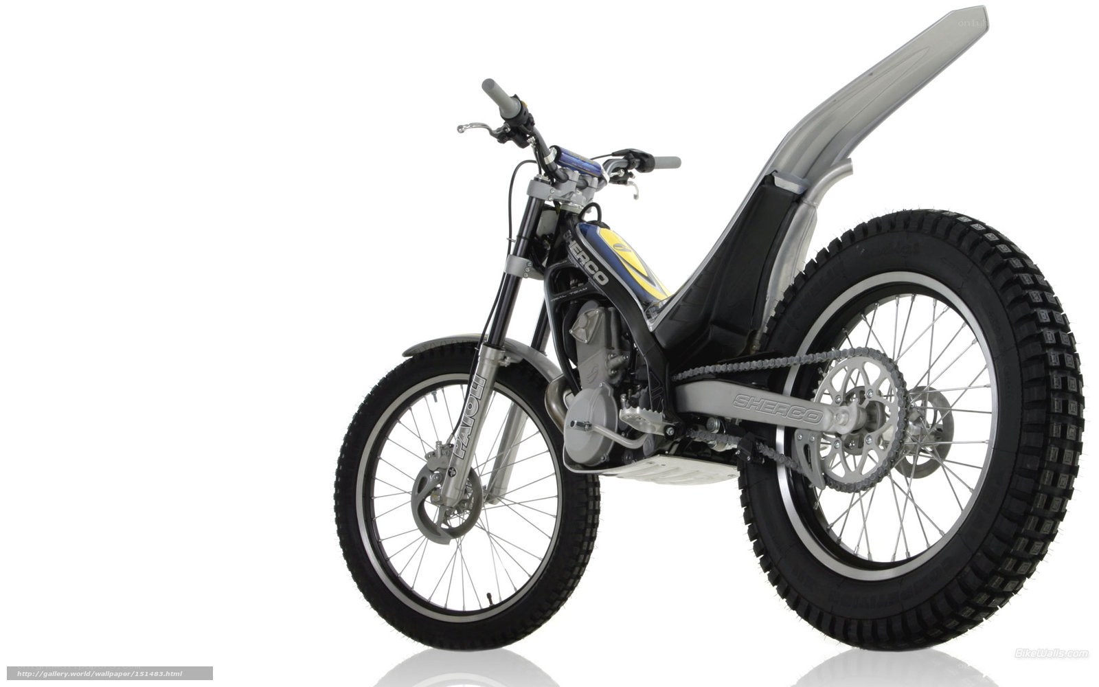 silver trial motorcycle