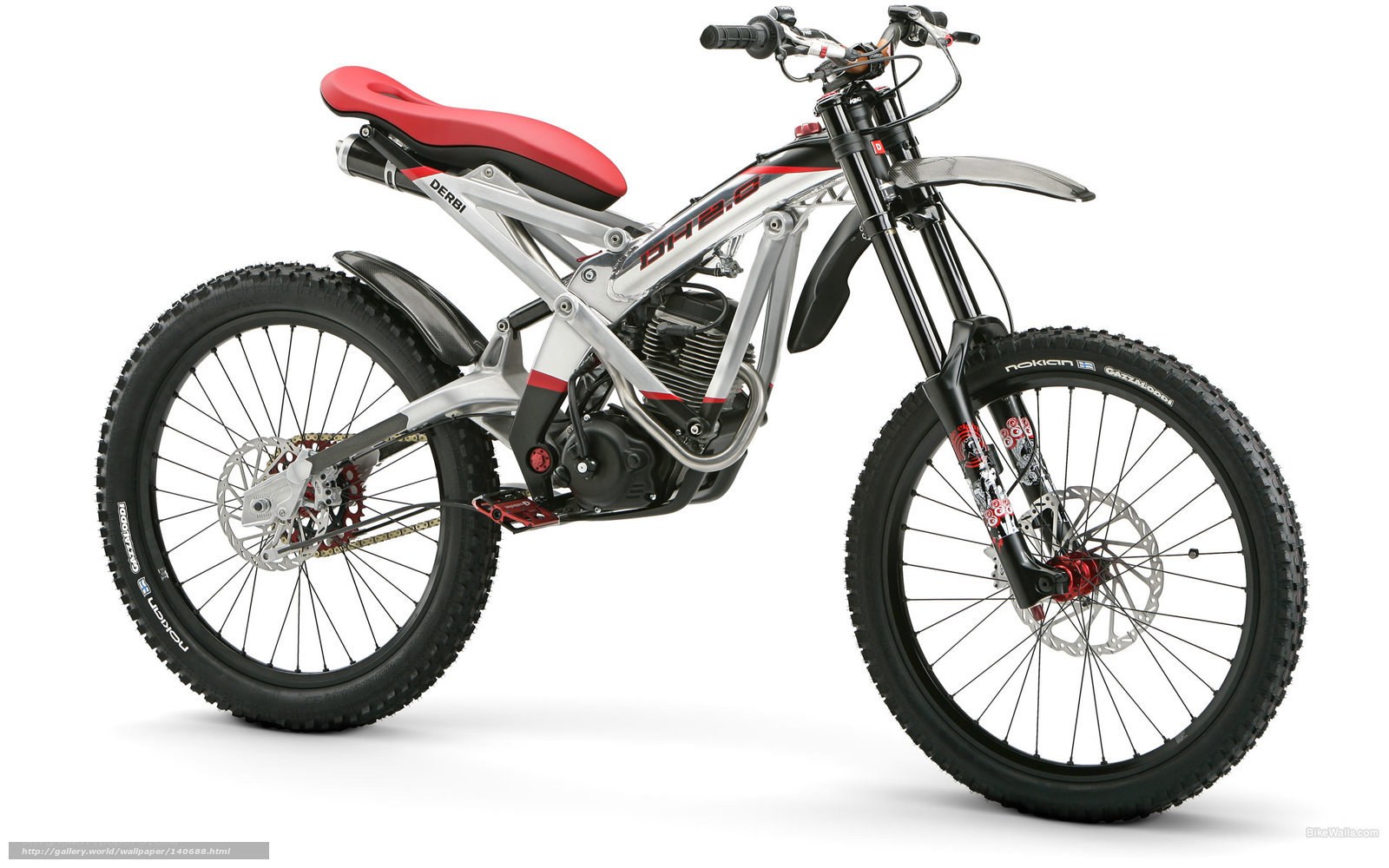 silver trial motorcycle