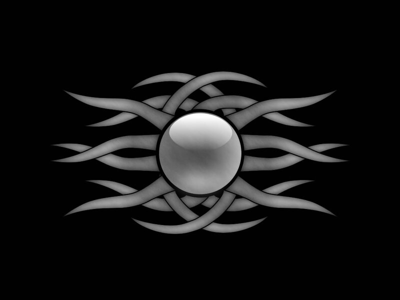 silver tribal eye design