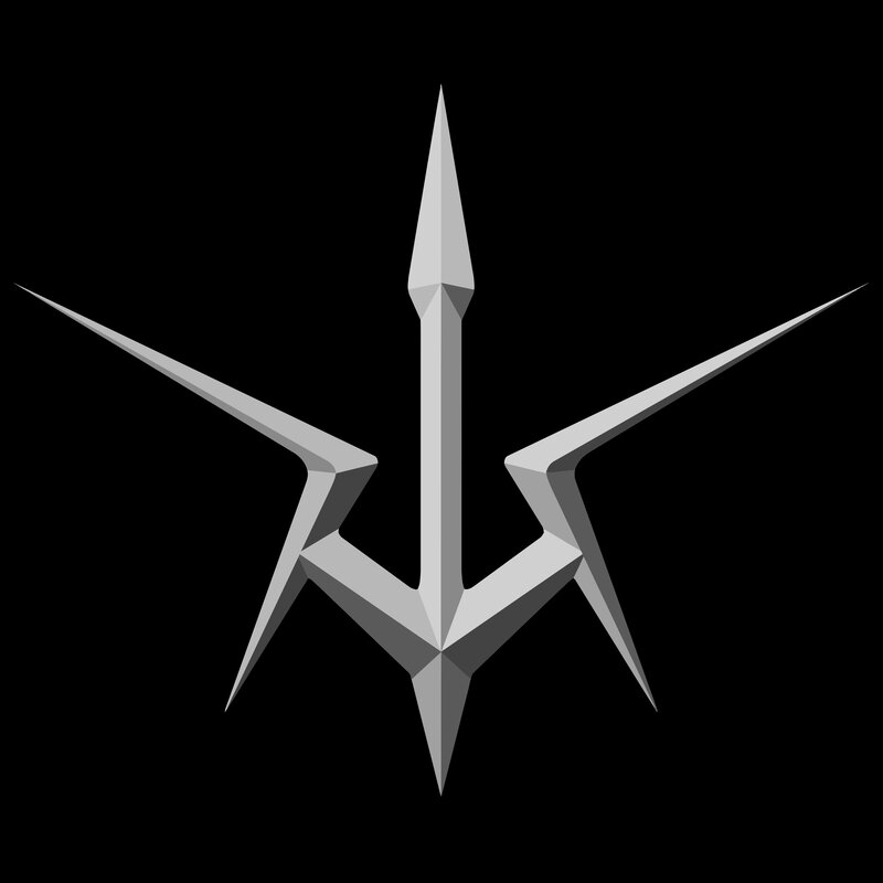 silver trident symbol