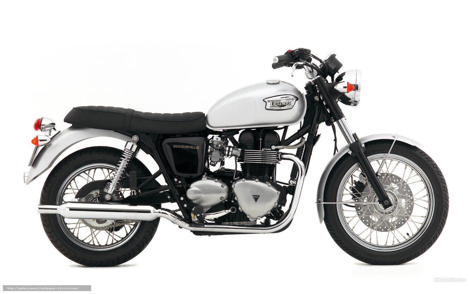 Silver Triumph Bonneville motorcycle