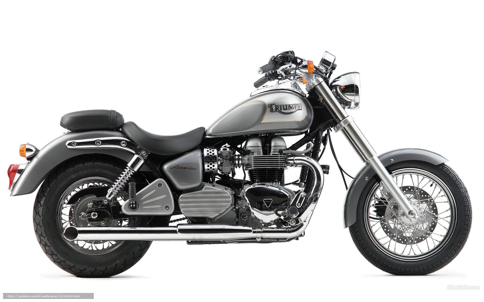 Silver Triumph motorcycle