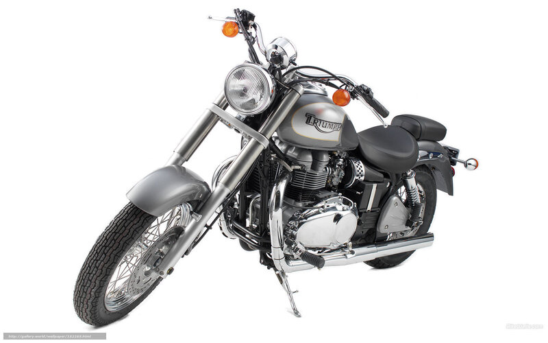 Silver Triumph Motorcycle — Gray