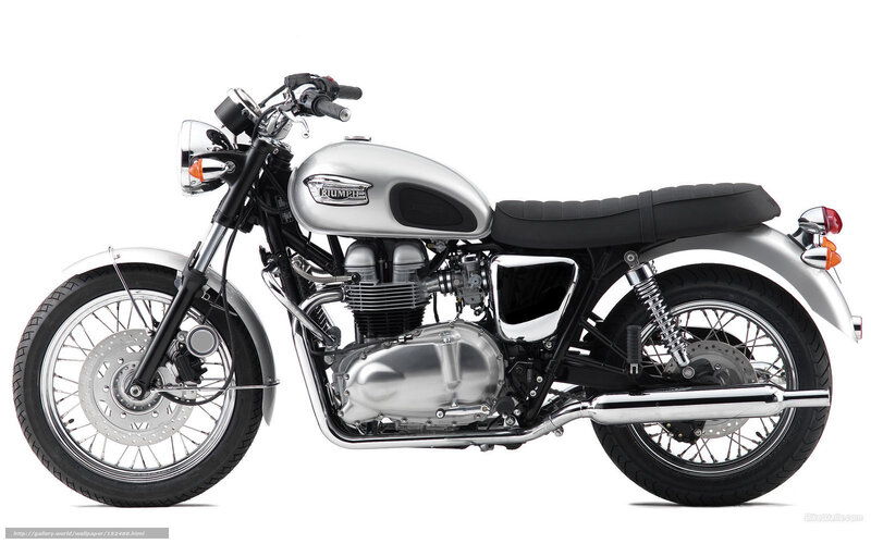 Silver Triumph Motorcycle — Neutral, Photograph, Black Seat