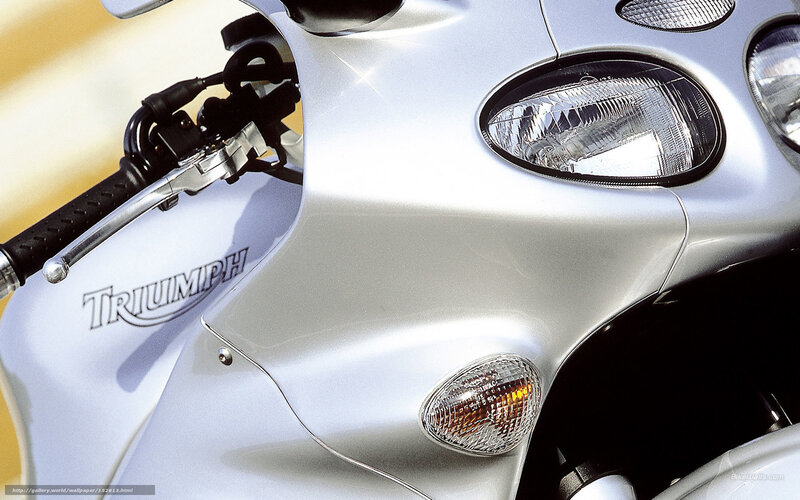 Silver Triumph Motorcycle — Neutral, Photograph, Handlebars