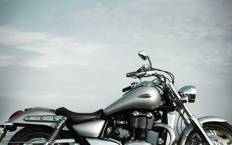 Silver Triumph motorcycle