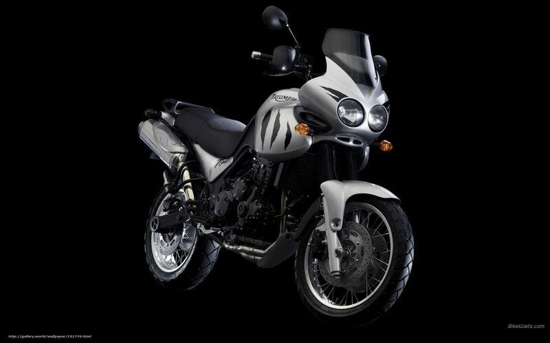 Silver Triumph Motorcycle — White