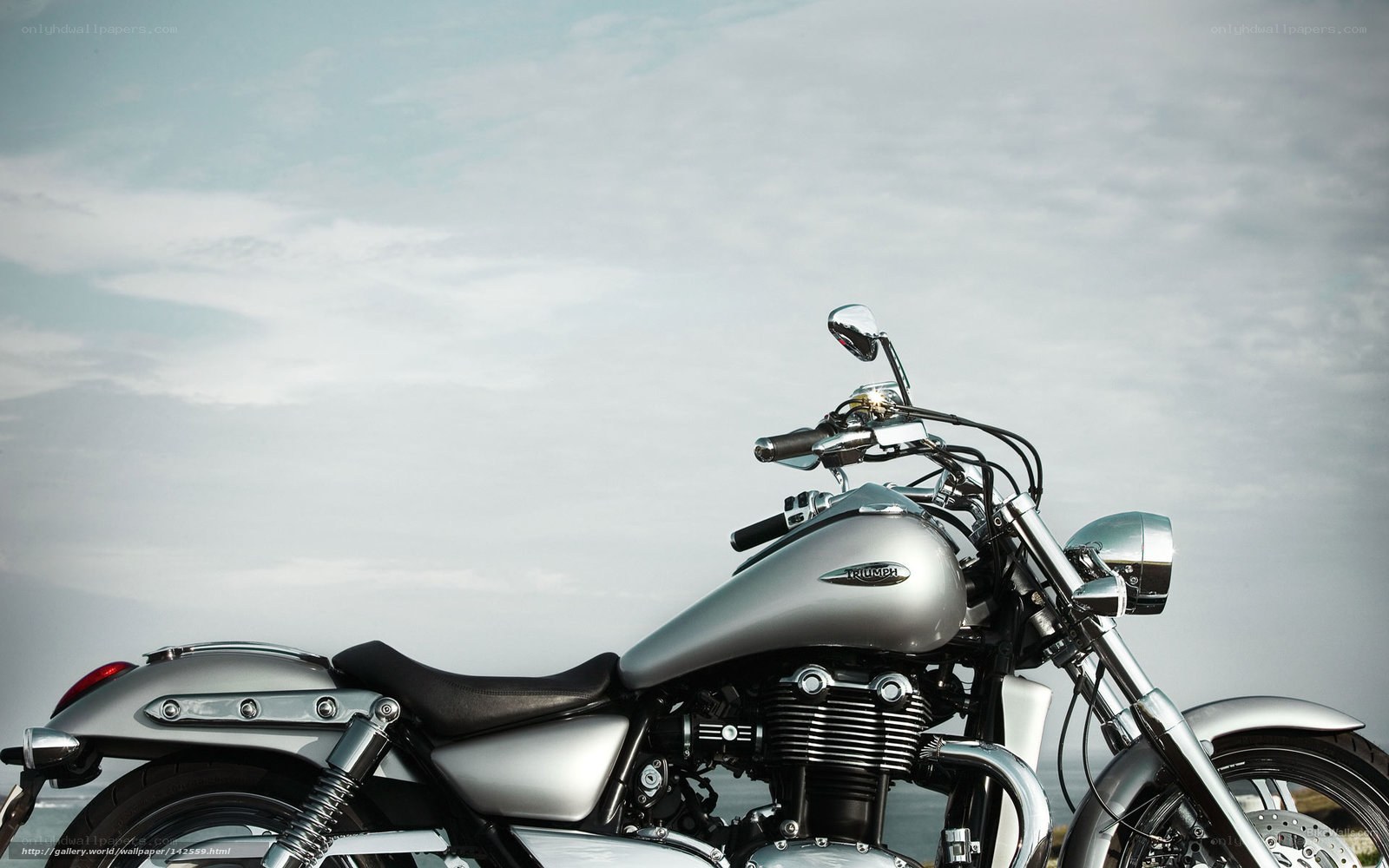 Silver Triumph motorcycle