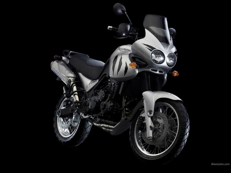 silver triumph tiger motorcycle