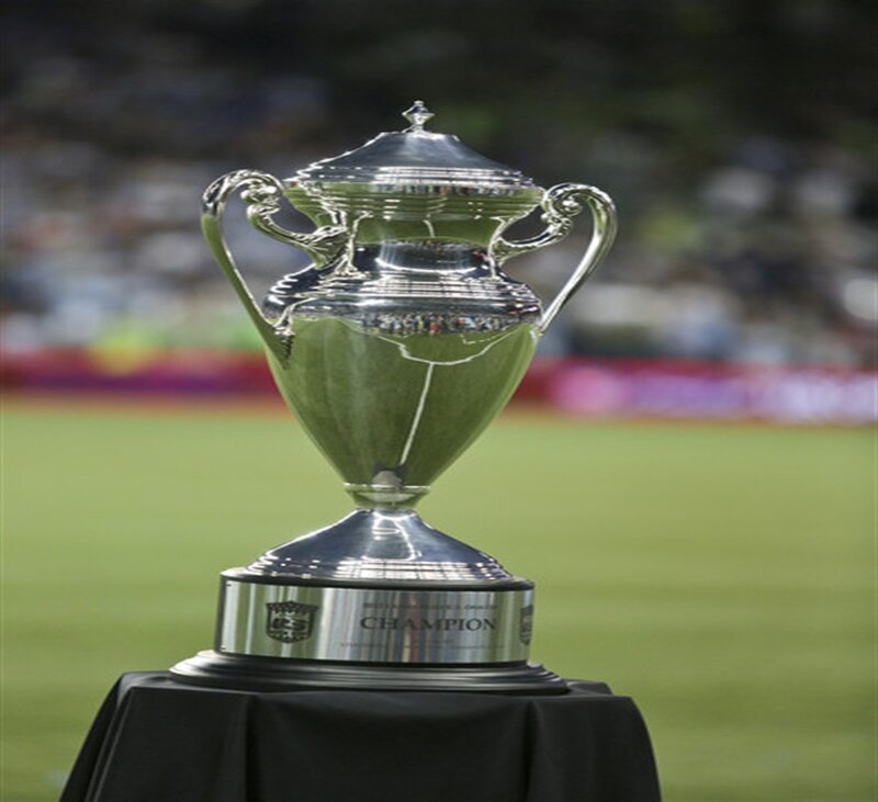 Silver Trophy on Field