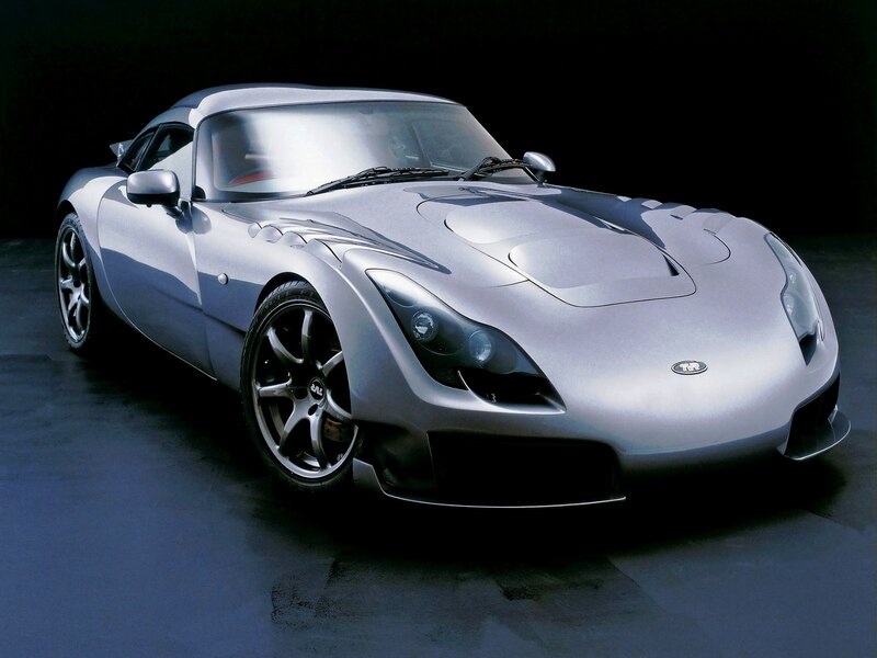 Silver TVR sports car