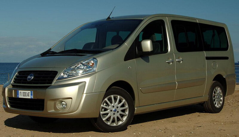 silver van by the sea