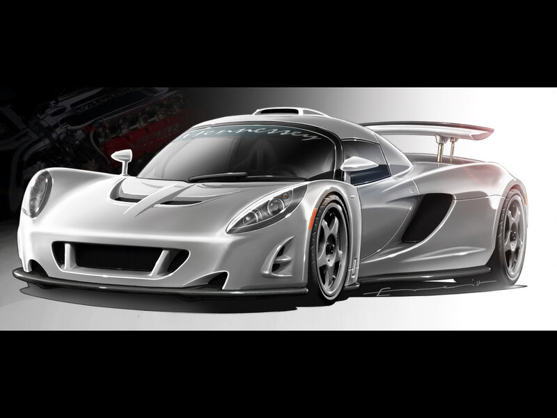 Silver Venom sports car