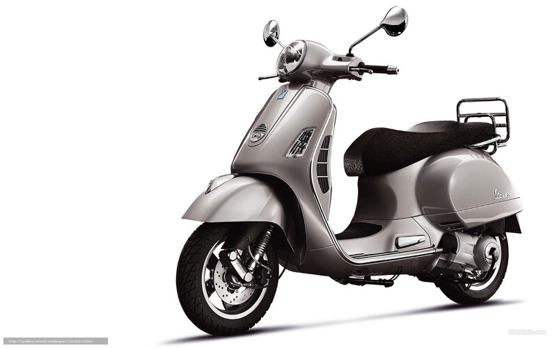 Silver Vespa Scooter — Neutral