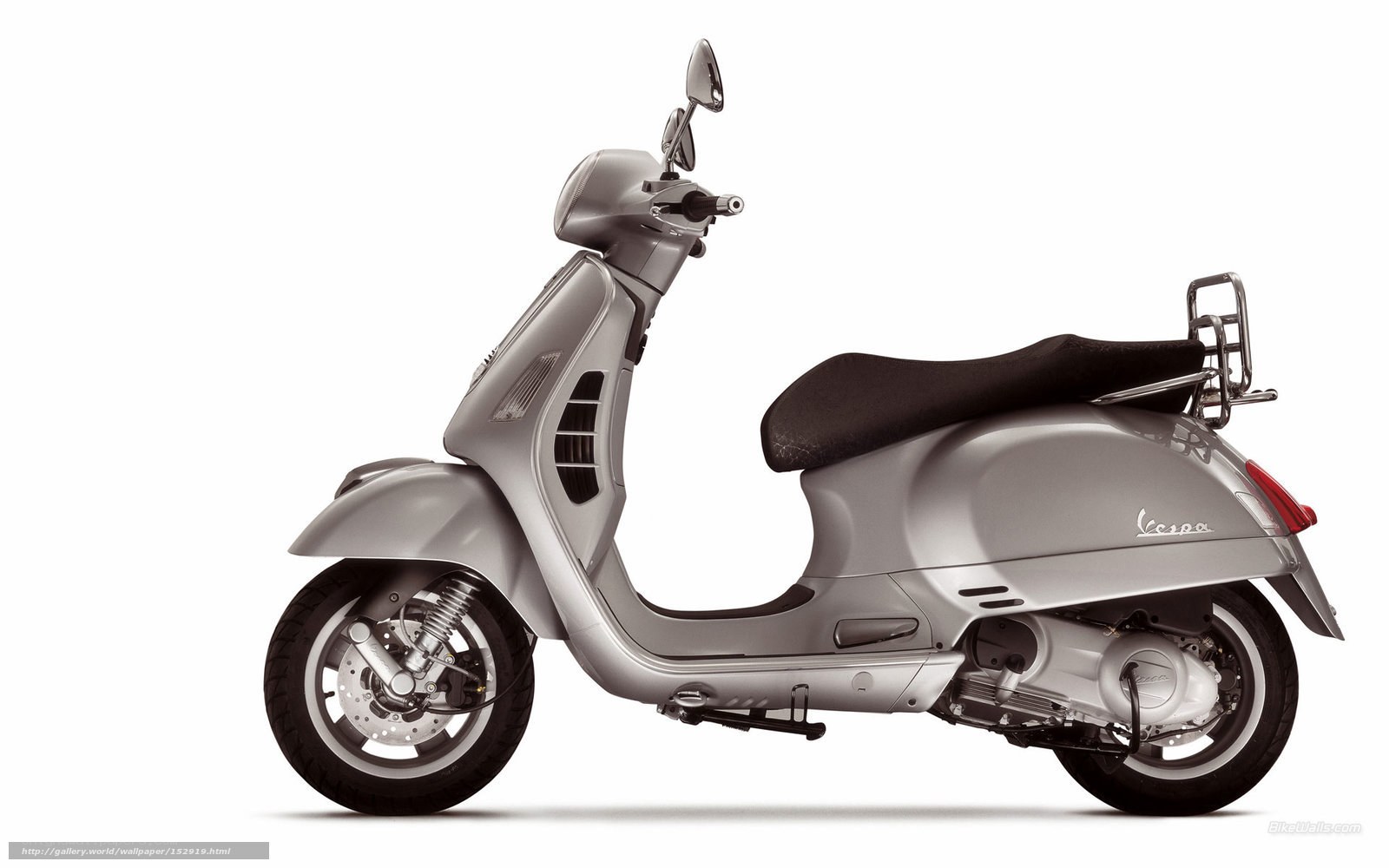 Silver Vespa scooter