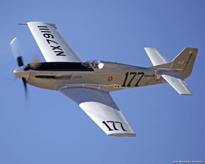 Silver Vintage Airplane — Blue
