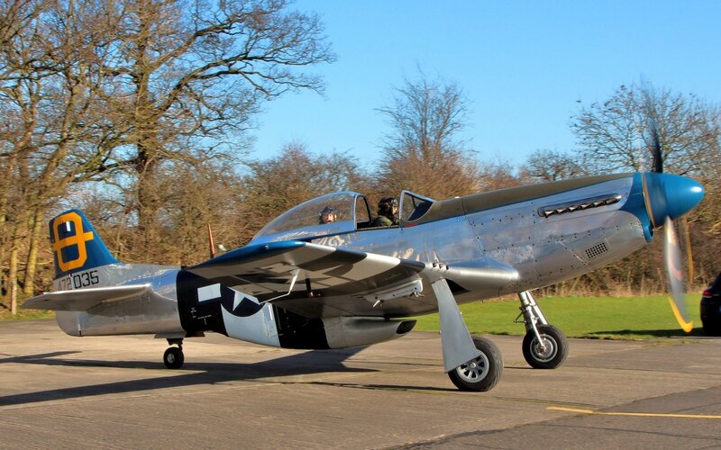 Silver Vintage Airplane — Calm, Afternoon