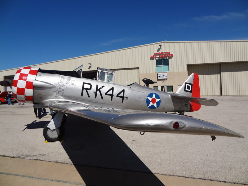 Silver Vintage Airplane — Clear, Afternoon