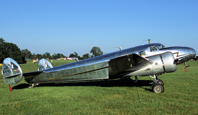 Silver Vintage Airplane — Green