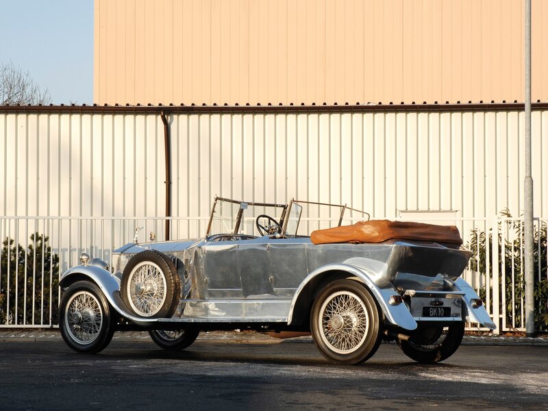 Silver Vintage Car — Calm, Afternoon, Photograph, Fence, Building