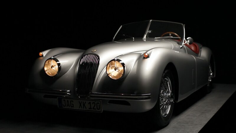 Silver Vintage Car — Dramatic, Photograph, Headlights