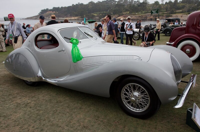 Silver Vintage Car — Gray, Calm, Afternoon, Photograph, People