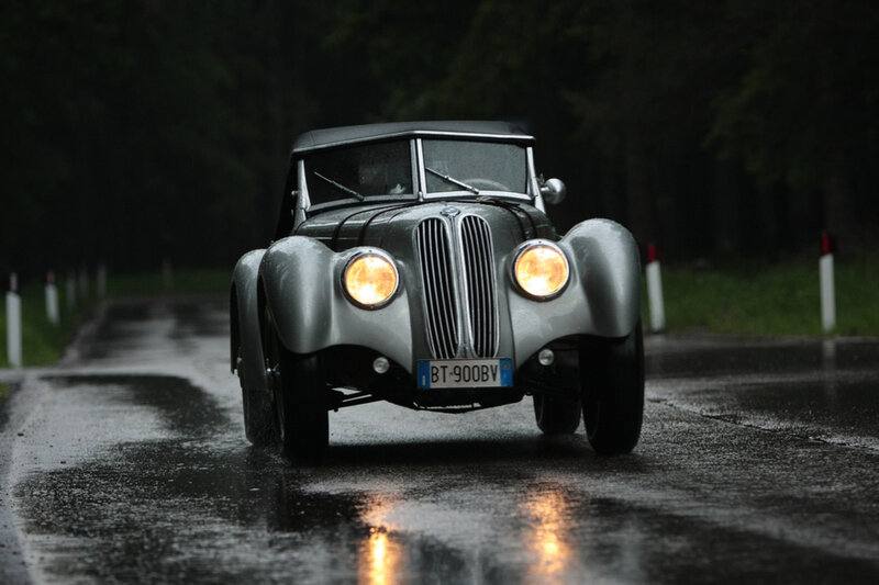 Silver Vintage Car — Gray, Dramatic, Night