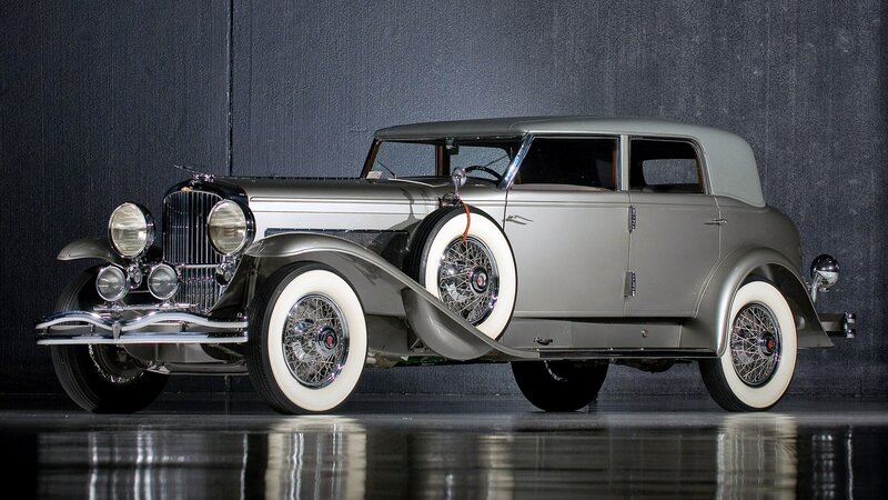 Silver Vintage Car — Gray, Dramatic, Photograph, White-walled Tires