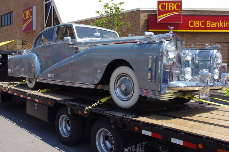 Silver Vintage Car — Gray