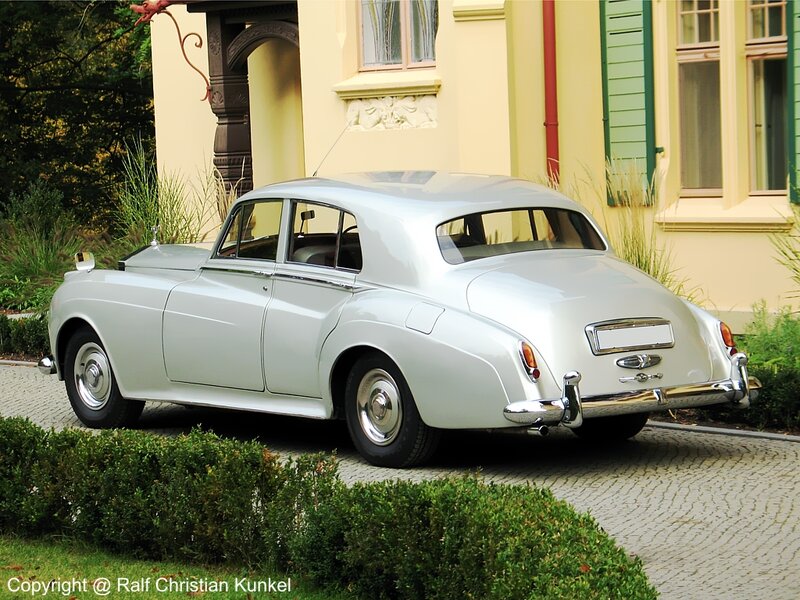 Silver Vintage Car — White