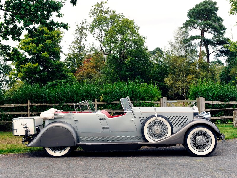 Silver Vintage Convertible — Gray, Serene, Afternoon