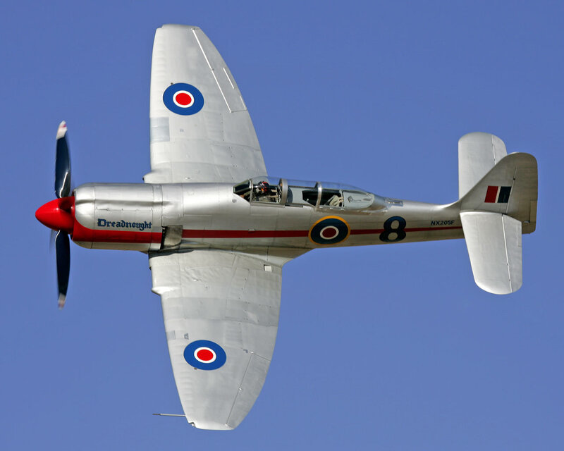 Silver Vintage Fighter Plane