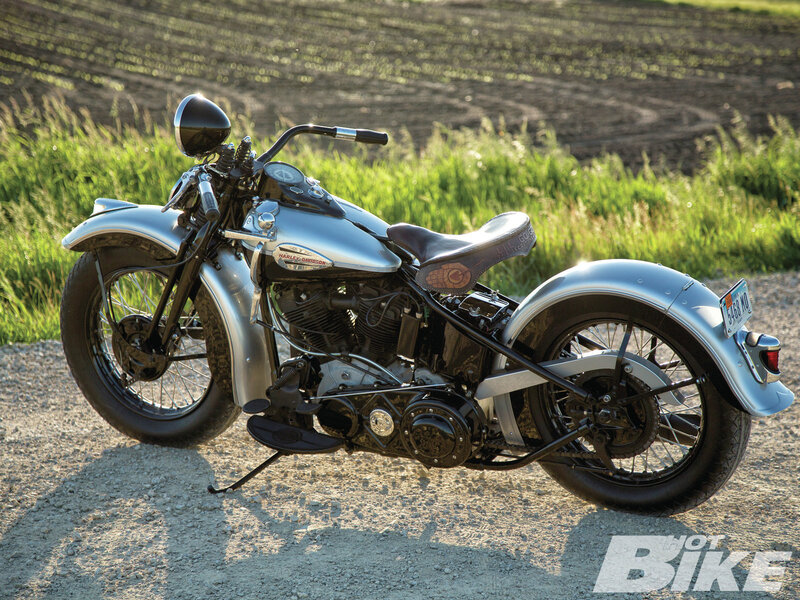 Silver Vintage Motorcycle