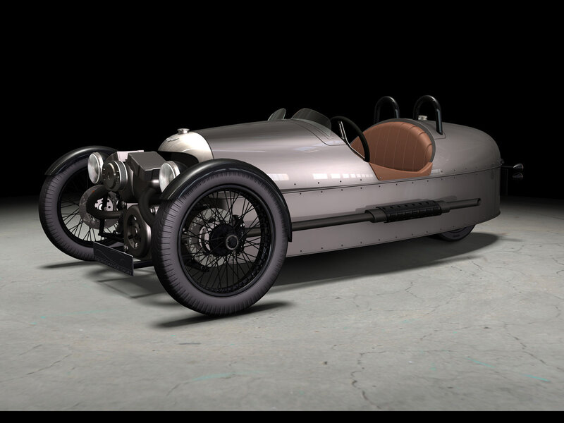 Silver Vintage Race Car — Dramatic