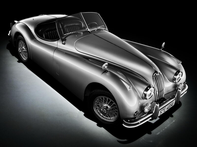 Silver Vintage Sports Car — Dramatic, Photograph