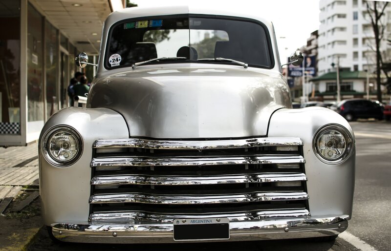 Silver Vintage Truck