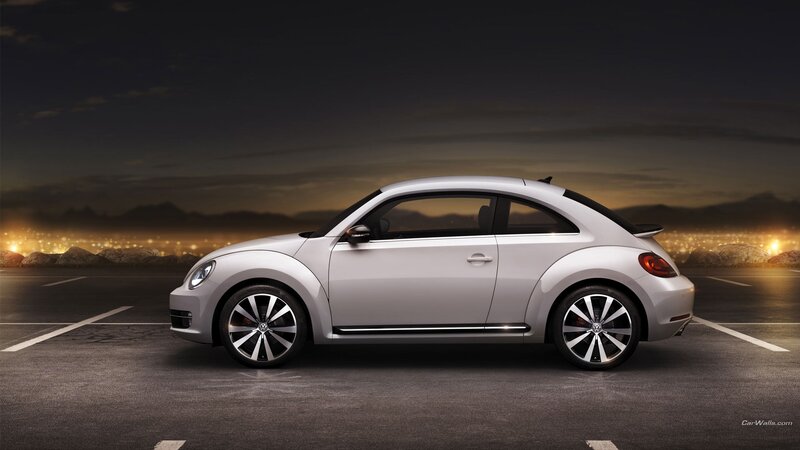 silver volkswagen beetle car