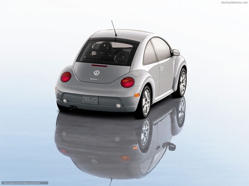 Silver Volkswagen Beetle — Gray