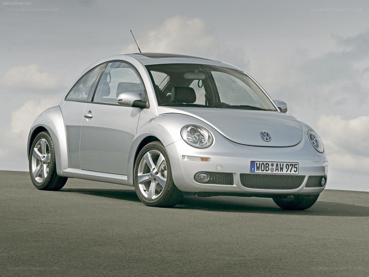 Silver Volkswagen Beetle