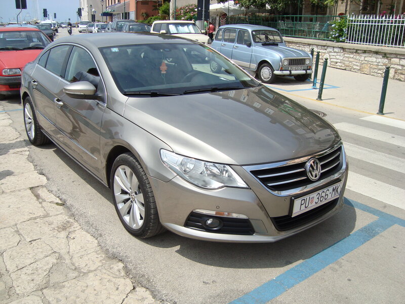 silver volkswagen cc parked on street