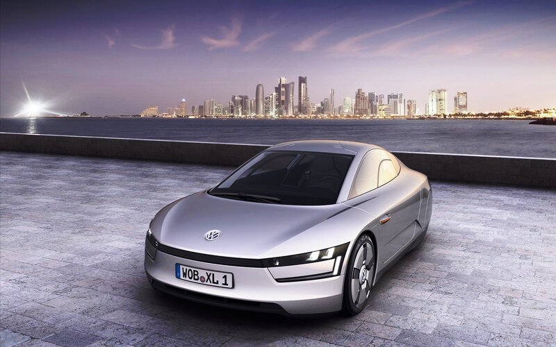 Silver Volkswagen concept car