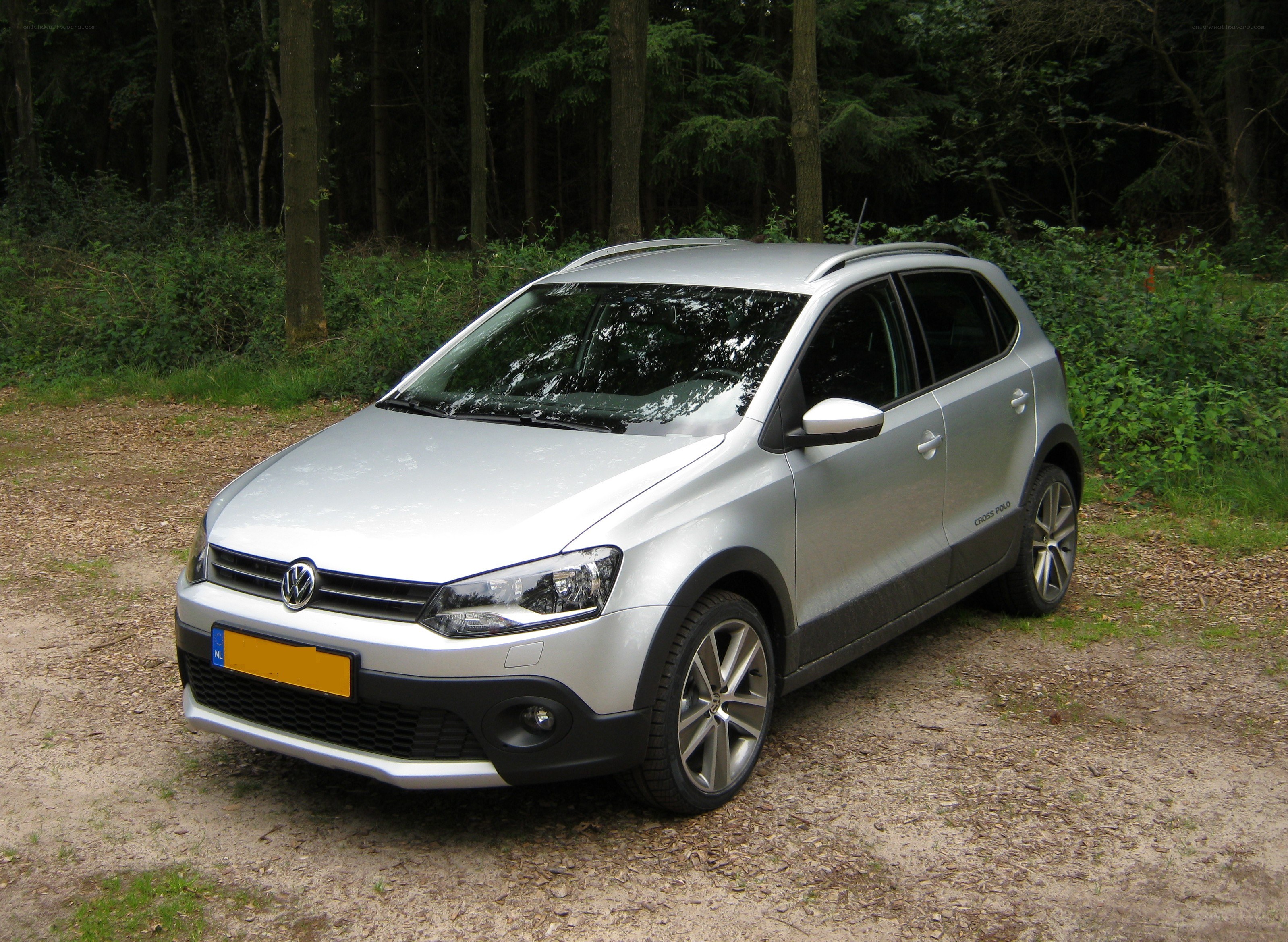 silver volkswagen cross polo