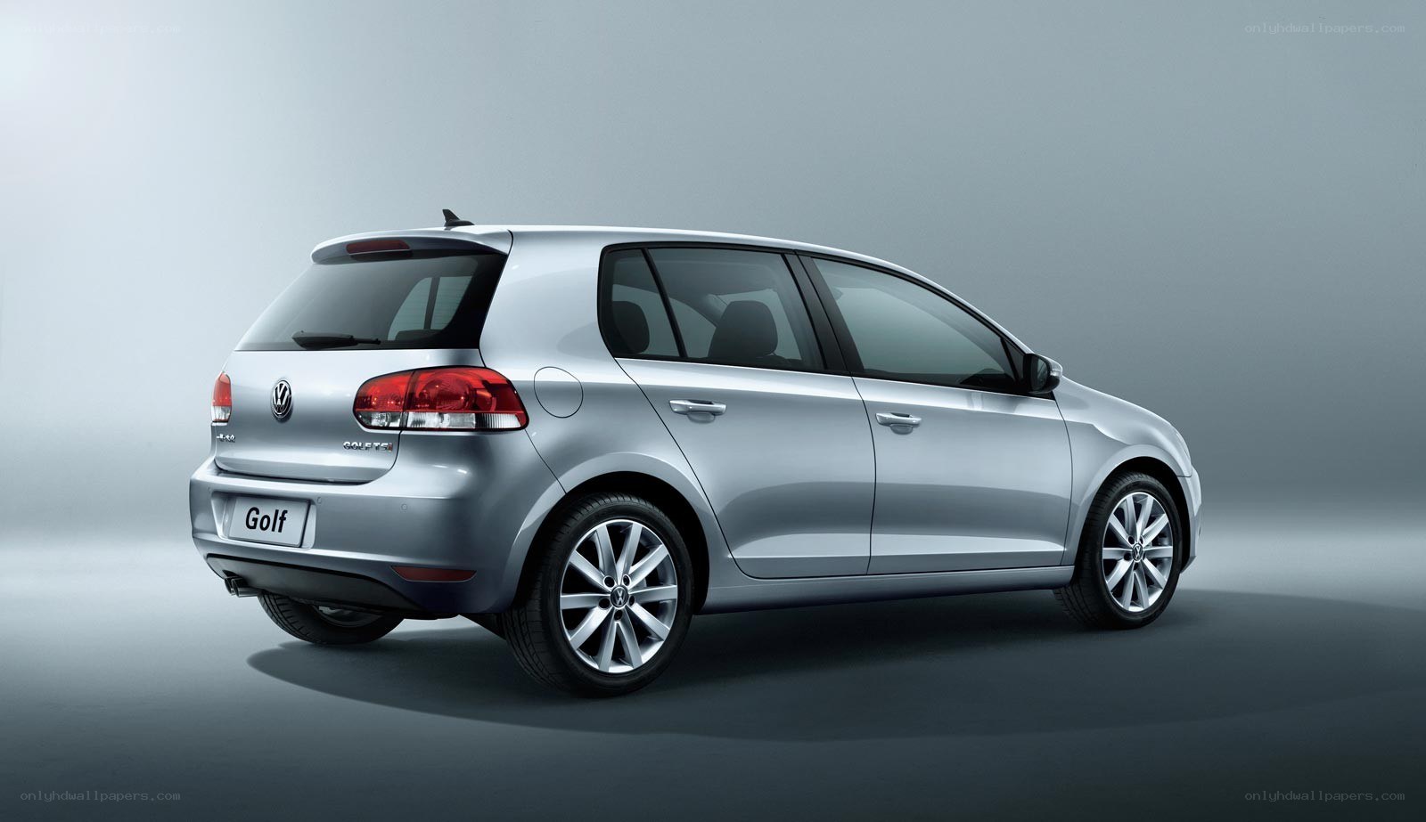 Silver Volkswagen Golf hatchback