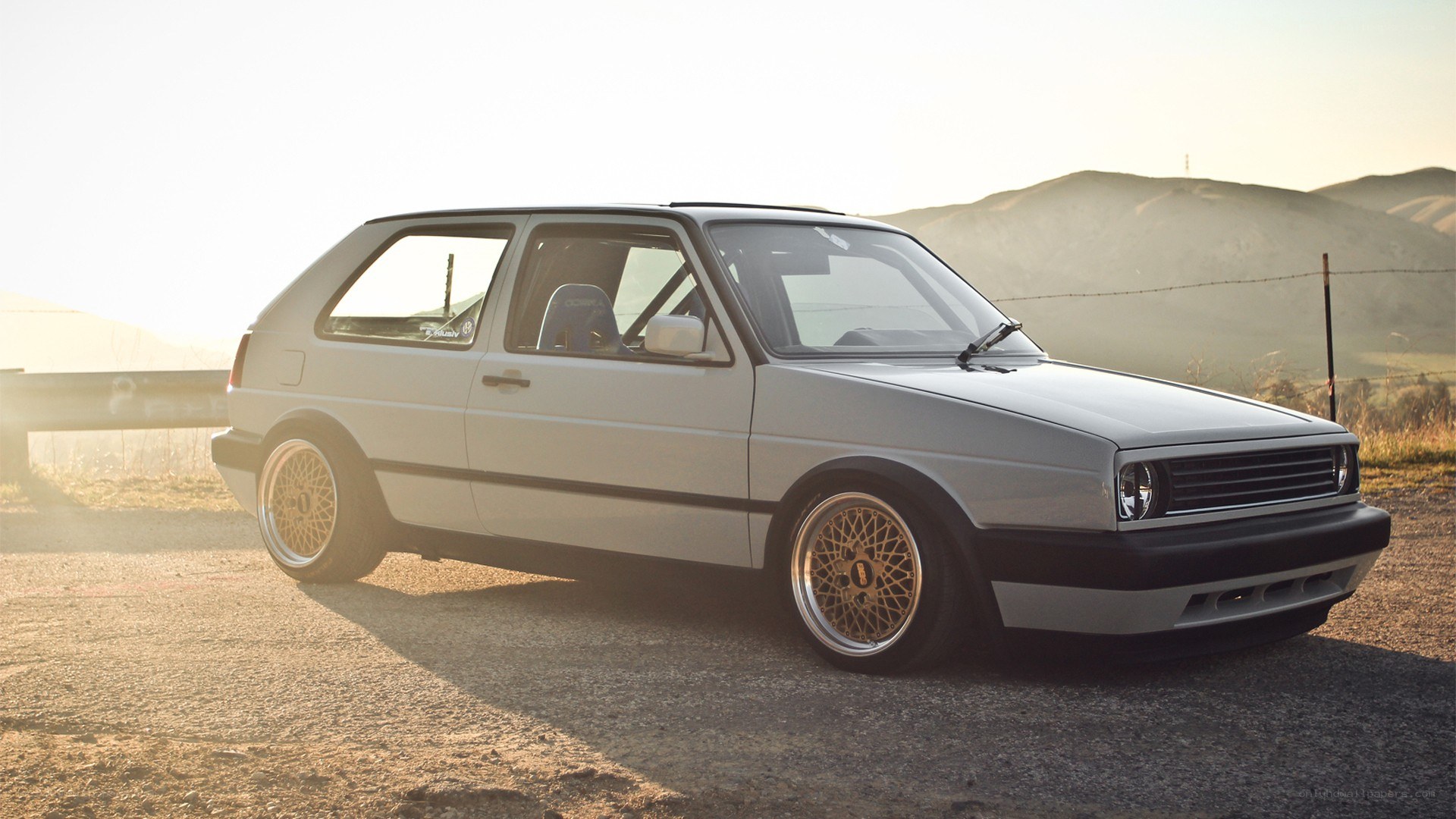 silver volkswagen golf mk2